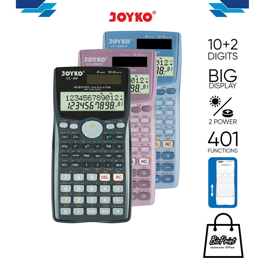 

Calculator Kalkulator Joyko CC-25 Scientific 401 Functions ORIGINAL JOYKO