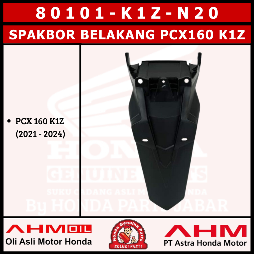 Spakbor Belakang PCX160 K1Z 2021 - 2024 80101K1ZN20