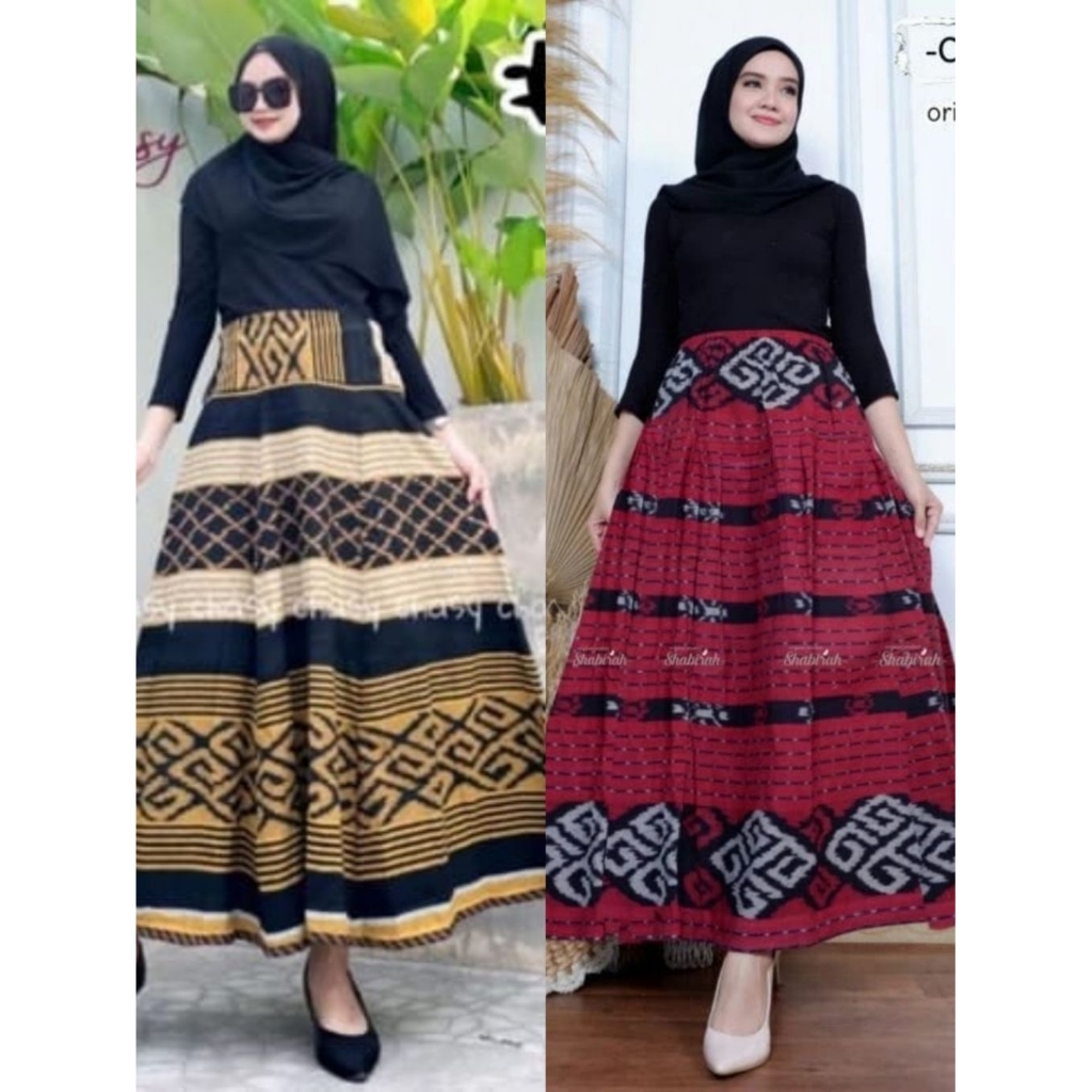 rok wiru kerja panjang premium,rok kantor motif etnik tenun Troso motif NTT Flores Papua,dll