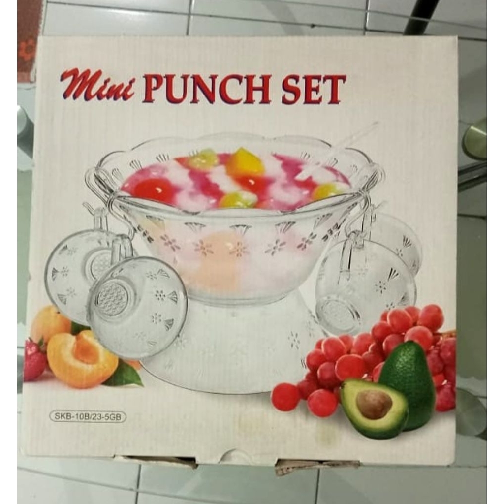 PunchSet/Mangkok sup buah gelas/kaca besar&kecil beserta cangkir gelas10pcs KIG Kedaung Industrial G