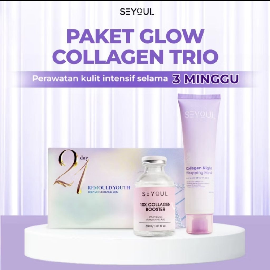 SEYOUL COMBO 3in1 SKINCARE termasuk MESO WHITE Set Sel Punca Kolagen Pemutih Kulit/Serum Tabir Surya