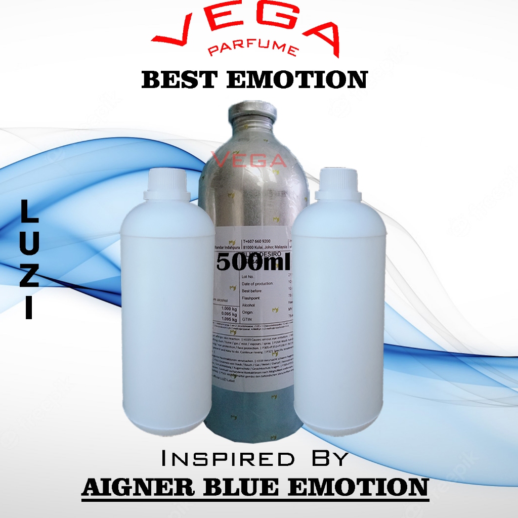 AIGNER BLUE EMOTION LUZI 500ML REPACK MURNI BIBIT ( BEST EMOTION )