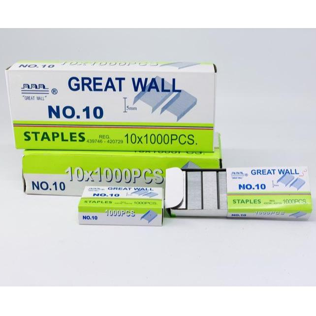 

Isi Staples Greatwall No.10 Original [ 1 PAK Kecil ] / Isi Staples Great Wall No 10