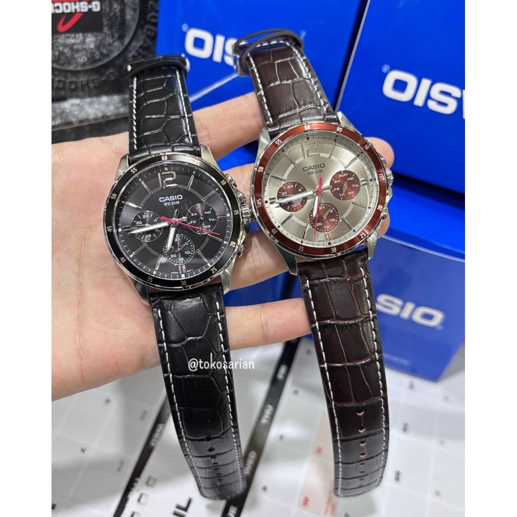 Casio MTP-1374L Original Bergaransi Jam Tangan Kulit Pria