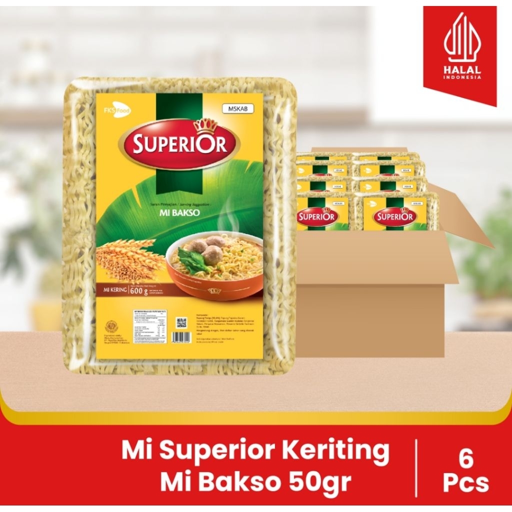 

Mi Superior Keriting - Mi Bakso - 1 Karton - 12 Keping - 50gr