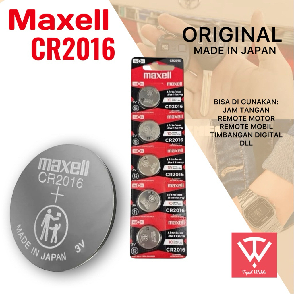 BATERAI MAXELL CR2016 ORIGINAL MADE IN JAPAN (1pcs)