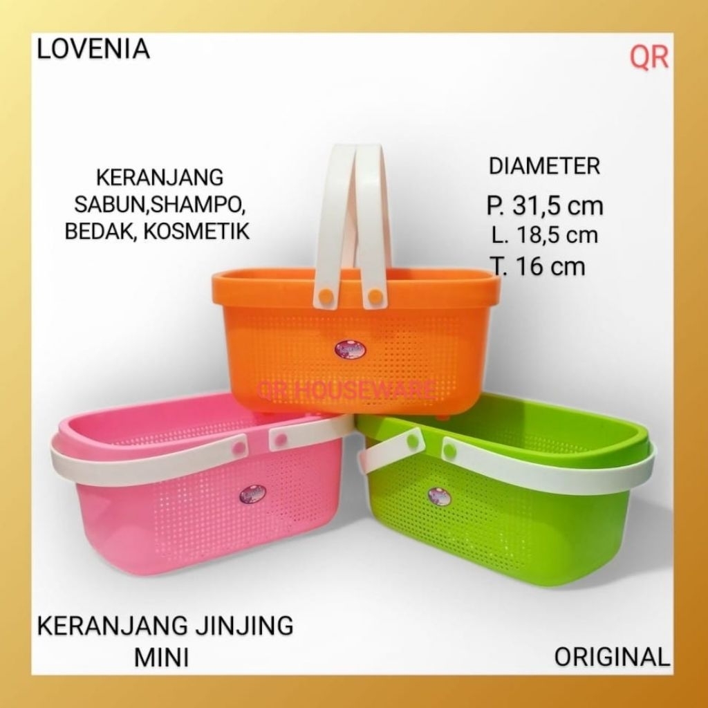 Keranjang Jinjing Serbaguna DX Plastik Tebal | Keranjang Sabun Buah Kosmetik | Pink Hijau Orange