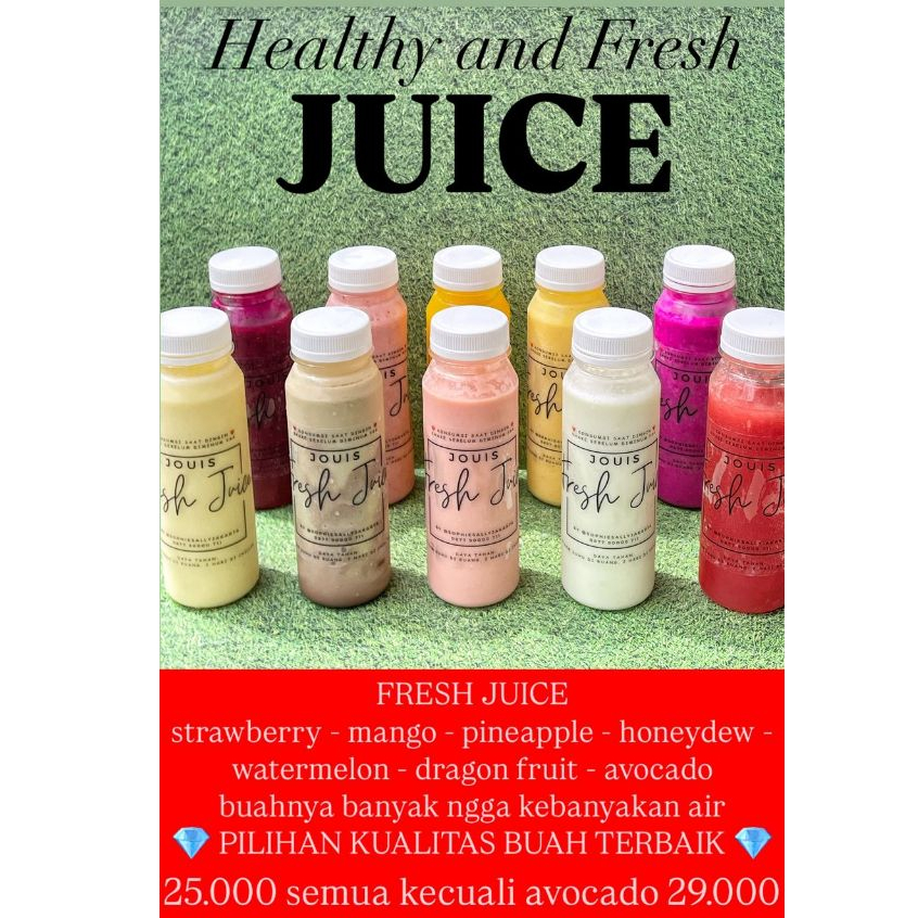 

Fresh Juice Buah Asli - 250ml - Made by Order - READY