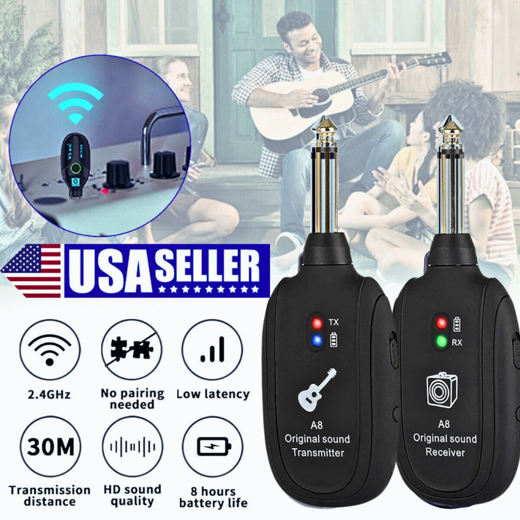 PUCUK KEEP MOTION UHF Jack gitar anti noice Wireless listrik akustik UHF Gitar Transmitter Receiver
