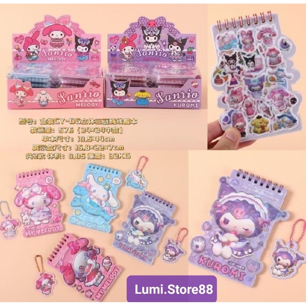 

Sticker spiral book CYDG/ Spiral book sticker/sticker spiral memi CYDG