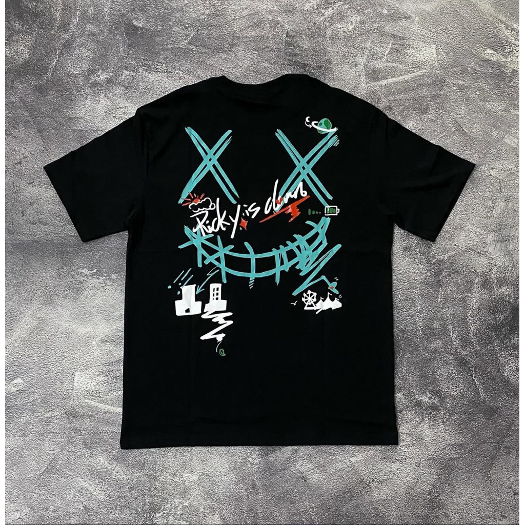 (FREE PAPPER BAG) KAOS RICKY IS CLOWN PREMIUM 20s TSHIRT RICKY IS CLOWN FULLTAG MIROR 1:1