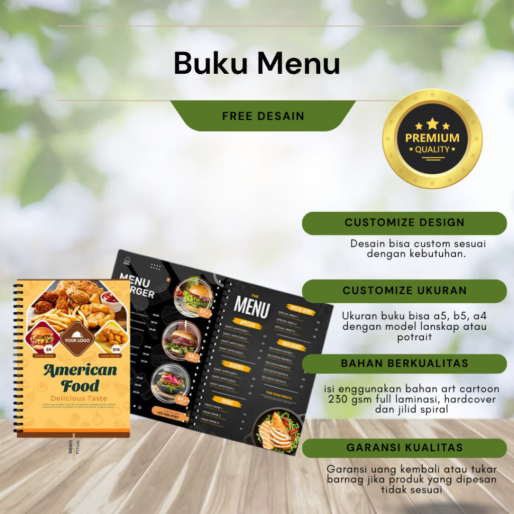 

Buku Daftar Menu / Katalog Produk Custom: Sajian Menggoda, Pelanggan Betah Ngiler!