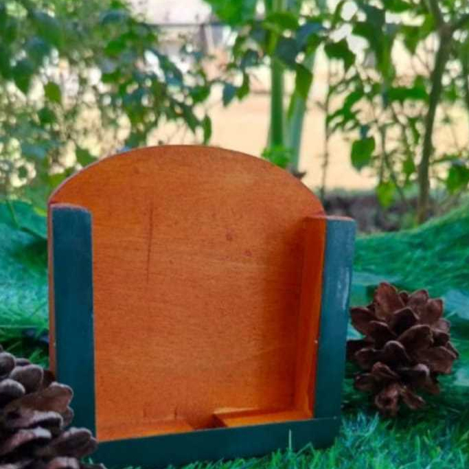 TEMPAT CAS HP TEMPEL DINDING/HANDPHONE HOLDER TEMPAT CAS HP DINDING ESTETIK KAYU JATI 100%/HOLDER