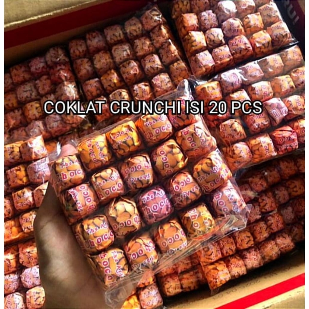

1 PACK COKLAT CRUNCH ISI 20 PCS