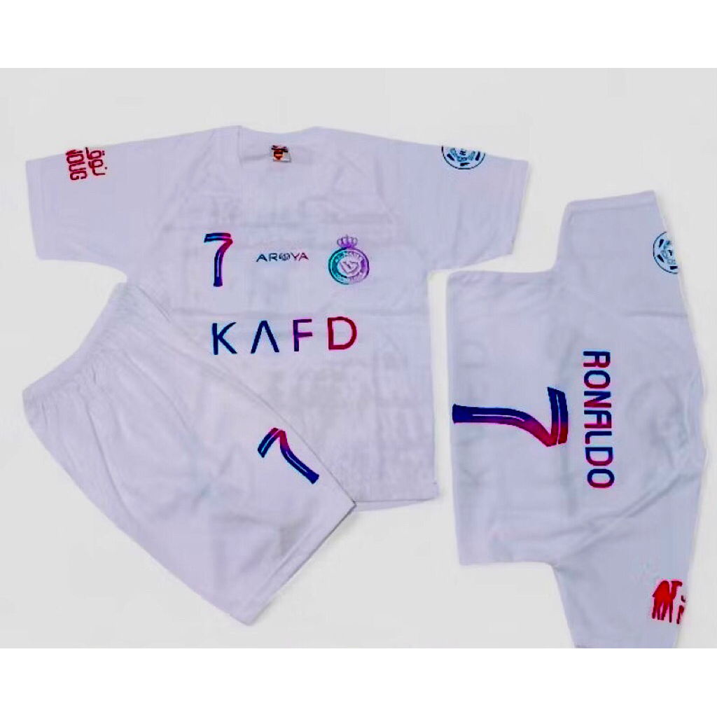 COD SETELAN AL NASSR TERBARU / SET BAJU BOLA ANAK LAKI LAKI TERMURAH / KAOS BOLA AL NASSR
