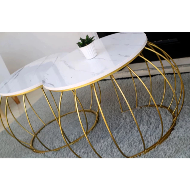 KARGO / MEJA KAPSUL PRG HPL 1 SET / Meja Tamu Minimalis Aesthetic / Meja Sofa Minimalis Ruang Tamu /