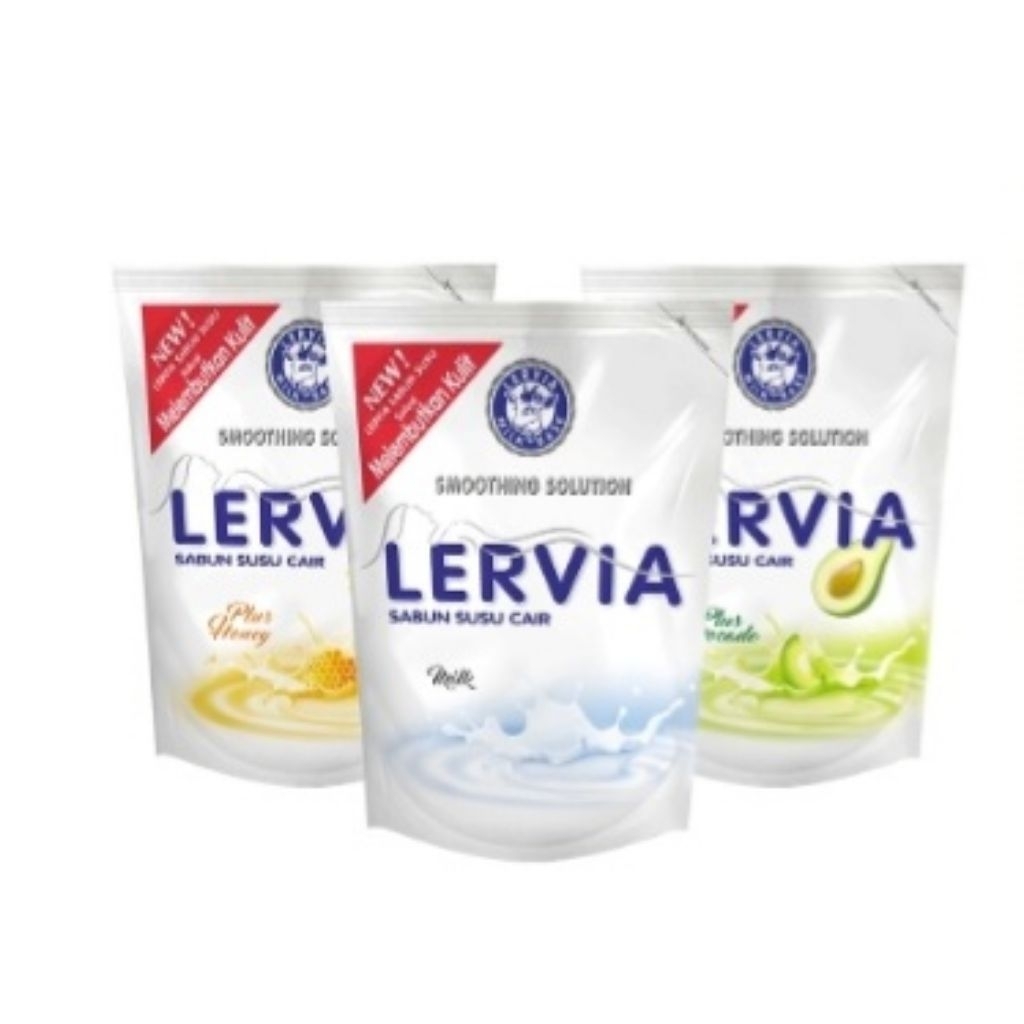 Lervia Sabun Susu Cair Milk 400ml // Lervia Sabun Susu Cair Avocado 400ml