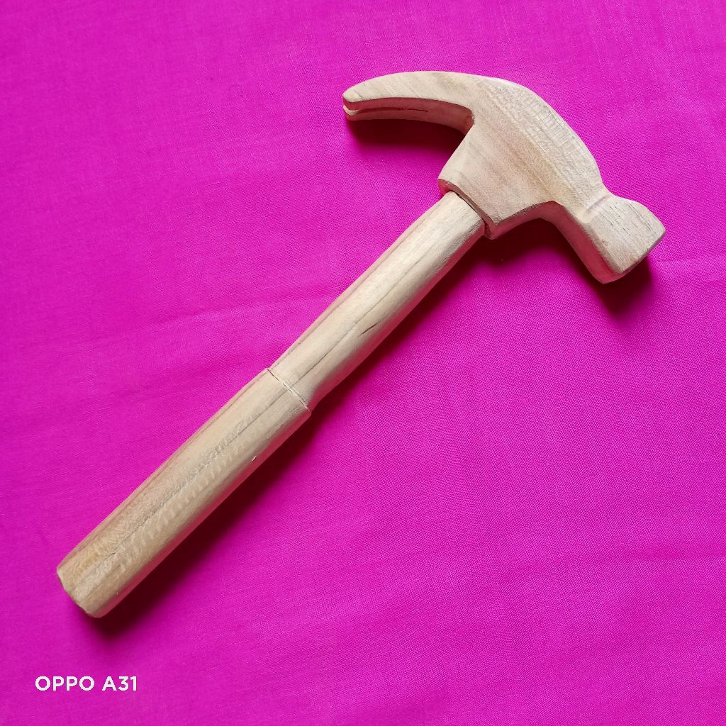 Palu Kayu Ecoprint/Palu Kambing Kayu/Palu Mainan/Palu Replika Miniatur