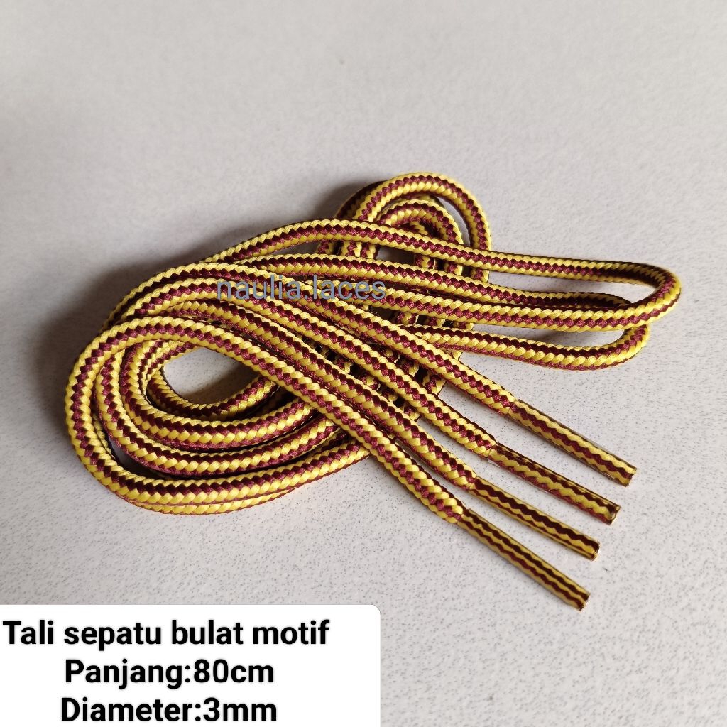 Tali sepatu bulat motif.3mm-80cm