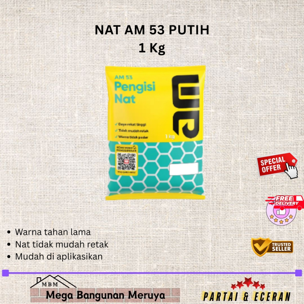 Nat Am 53 Putih Pengisi Nat Keramik Am 53 White