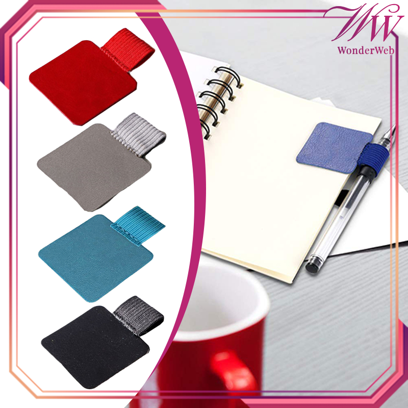 

4pcs/Set Leather Clip Pen Holder Kulit Self-Adhesive Pen Clip Anti-Lost Notebook Pen Holder Universal Holder Pen