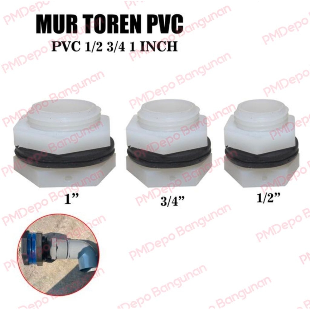 Mur Drat Ring Toren / Mur Tandon Drat Tangki Air / Mur Drat Tandon Air / Pembuangan Air Toren / Mur 