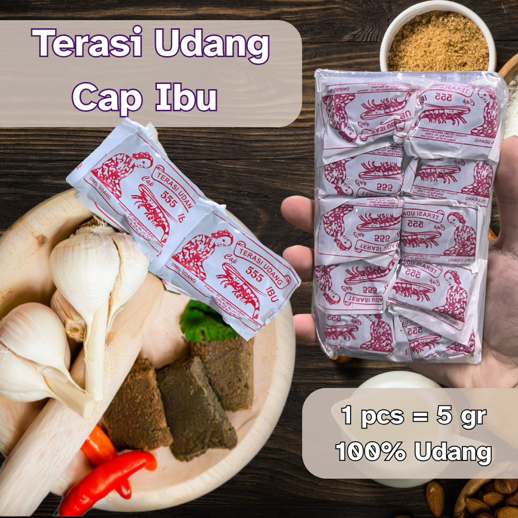 

TERASI UDANG IBU Khas Tegal SACHET | 100 gr / 10 pcs (1 Pack) | Terasi Udang Asli Halal