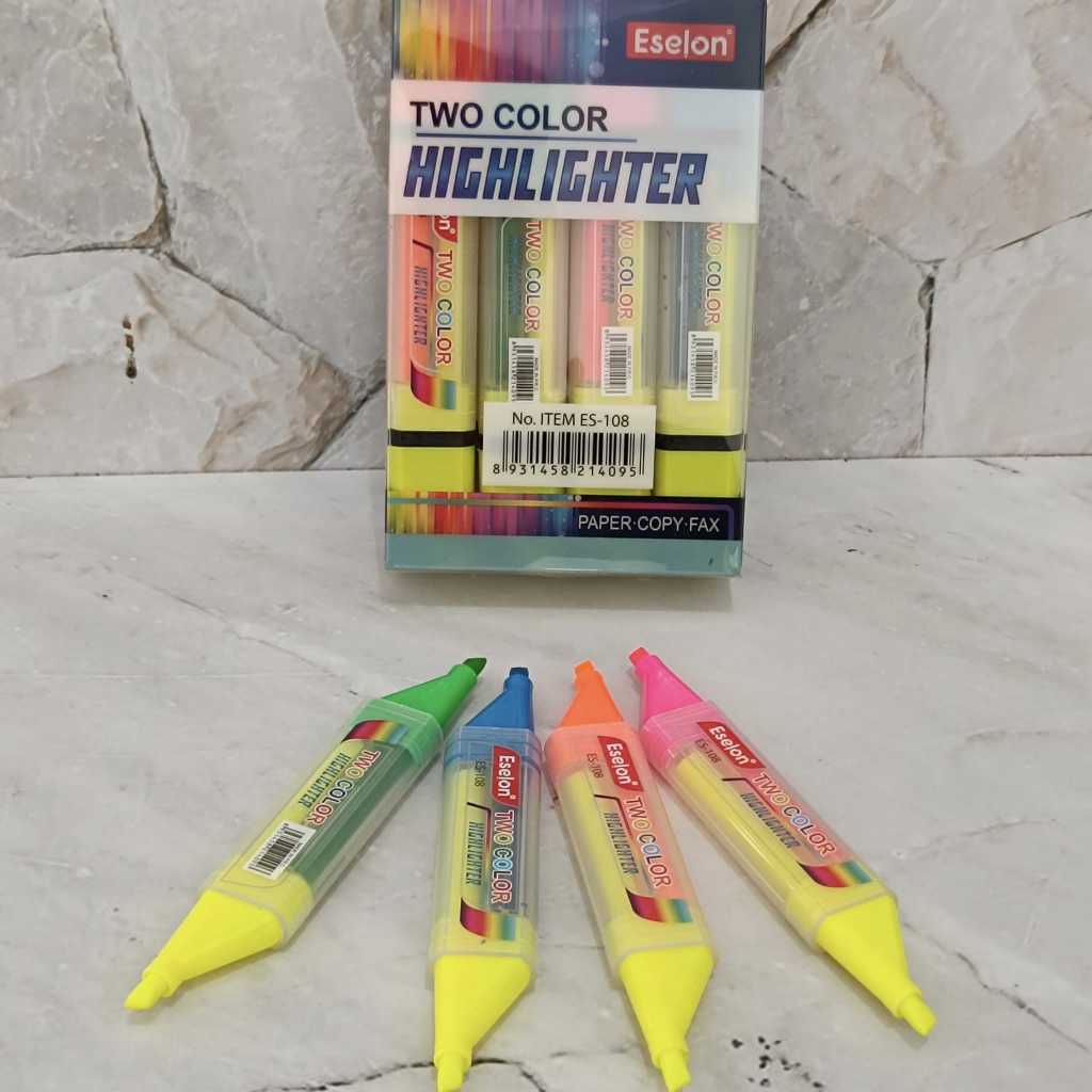 

SELUSIN ( 12 BIJI ) Highlighter Eselon Stabilo Eselon Dua Warna ES-108