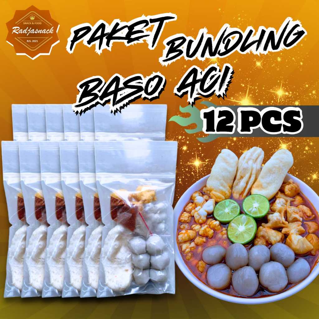 

PAKET BUNDLING 12 PCS BASO ACI INSTAN Kaldu Food Cuangki Pedas Makanan