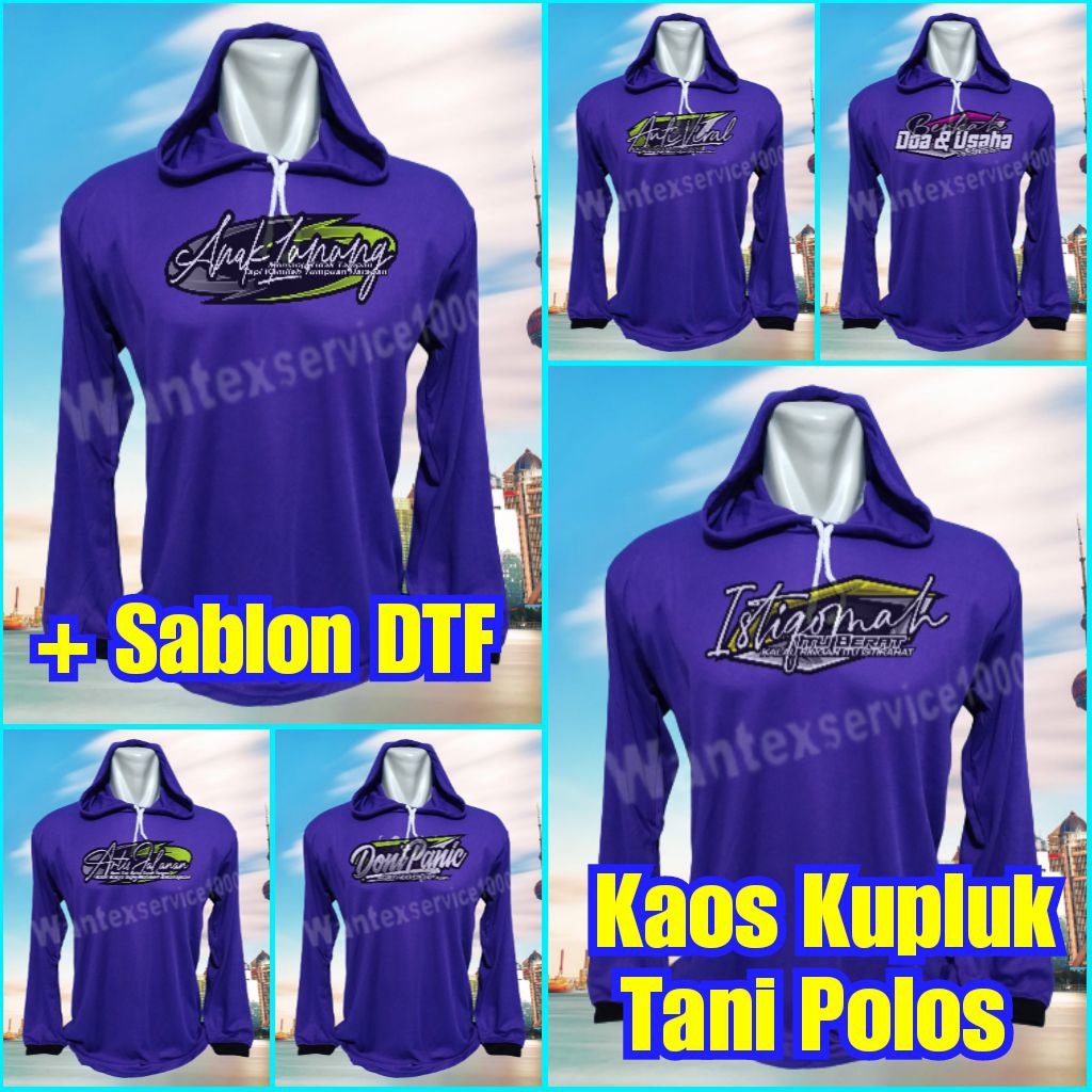 Kaos Kupluk Tani, POLOS UNGU, Kaos Sawah, Kaos Ngarit, Kaos Basahan Kerja, Kaos Tanii POLOS