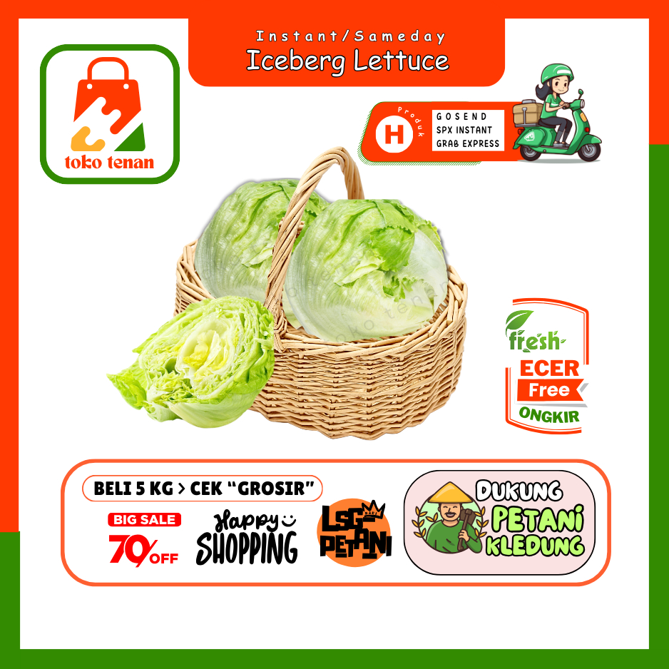 

Tokotenan // Iceberg Lettuce -- Sayur Gunung Ecer (H)