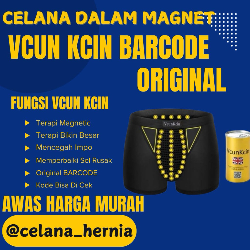 VCUN KCIN ASLI VCUNKCIN CELANA DALAM MAGNETIC TERAPI KESUBURAN PRIA BOXER KESEHATAN