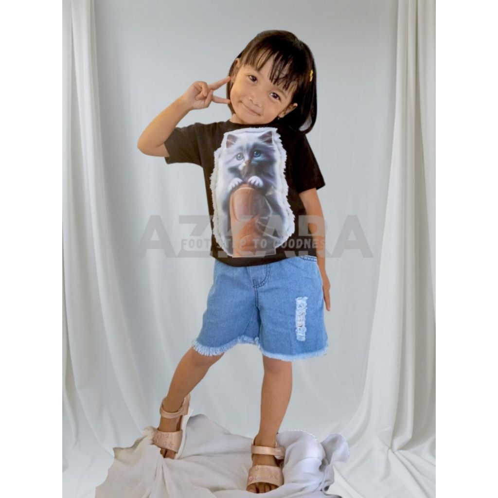 Celana Jeans Pendek Anak Perempuan Cewek Hot Pants 1 - 8 Tahun