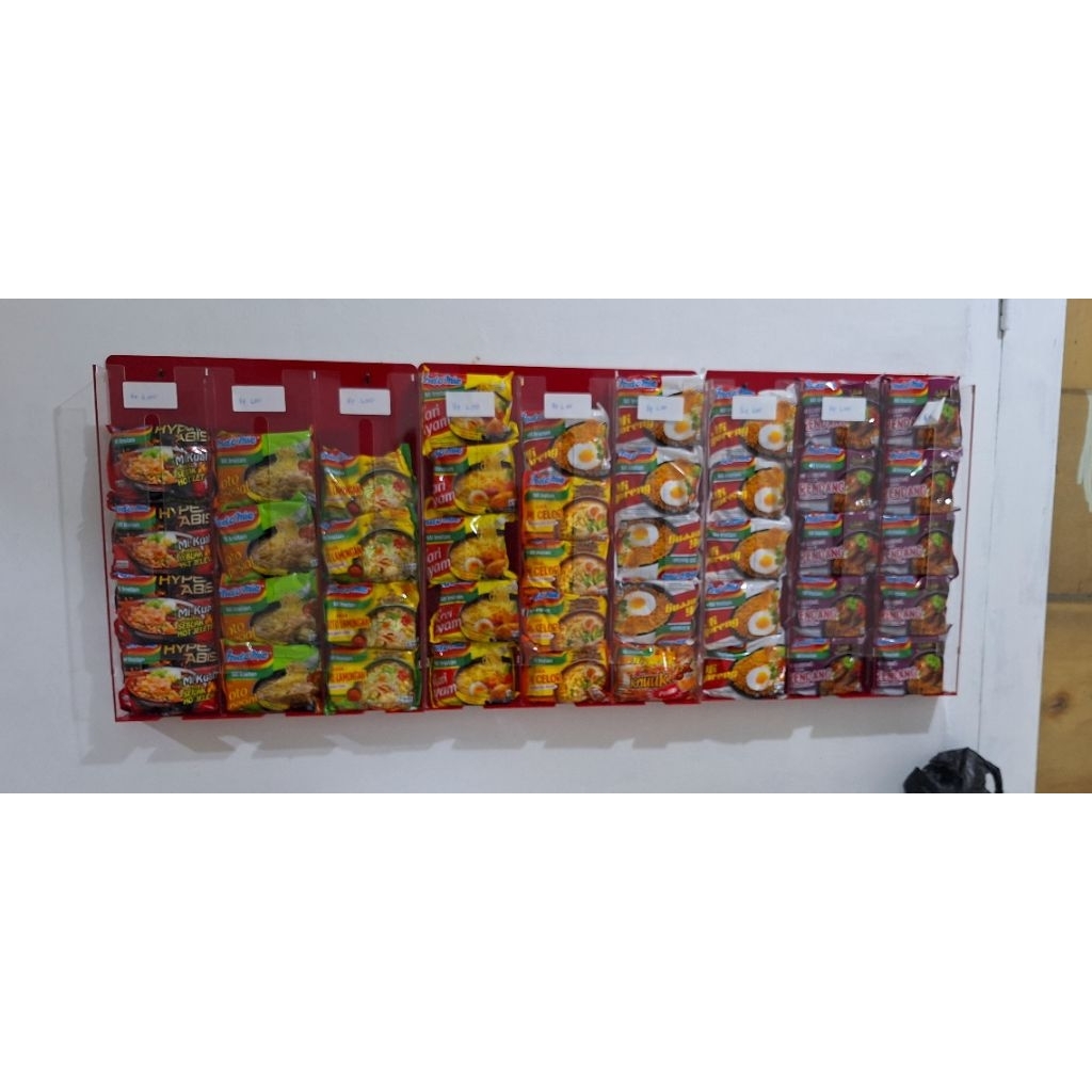 rak warmindo akrilik