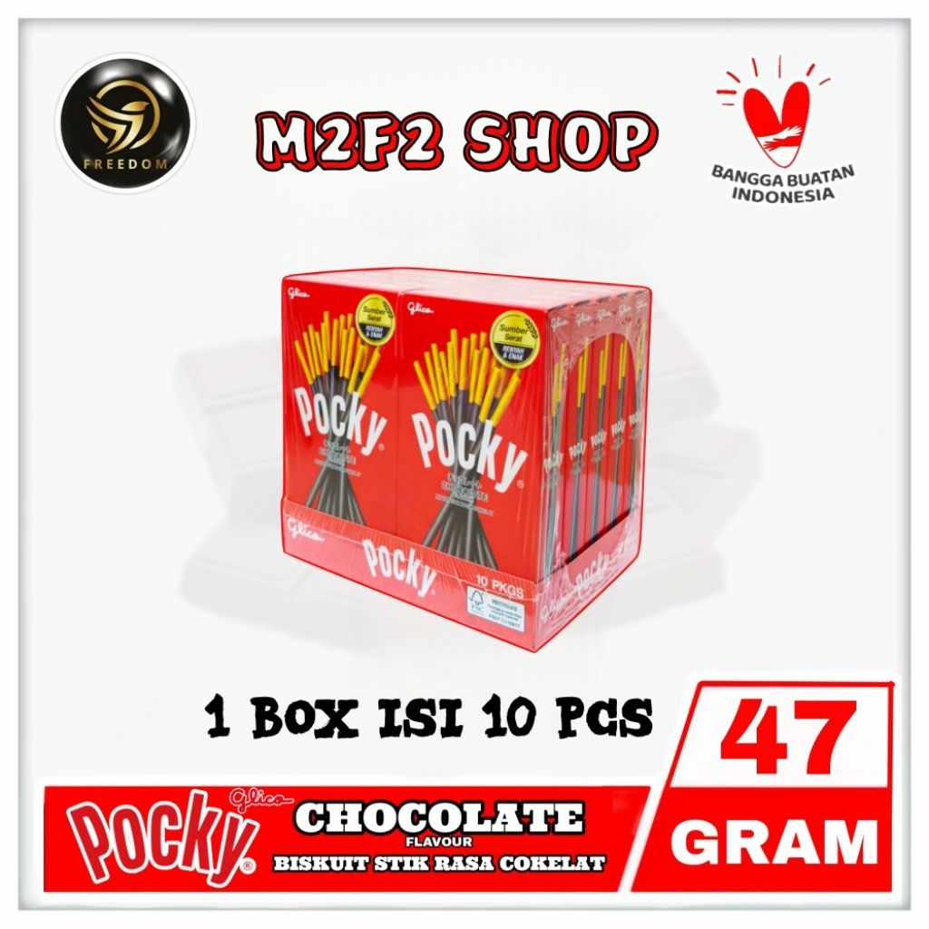 

Glico Pocky Biskuit Cokelat Original Stik | Chocolate Flavour - 47 gr (Kemasan Box)