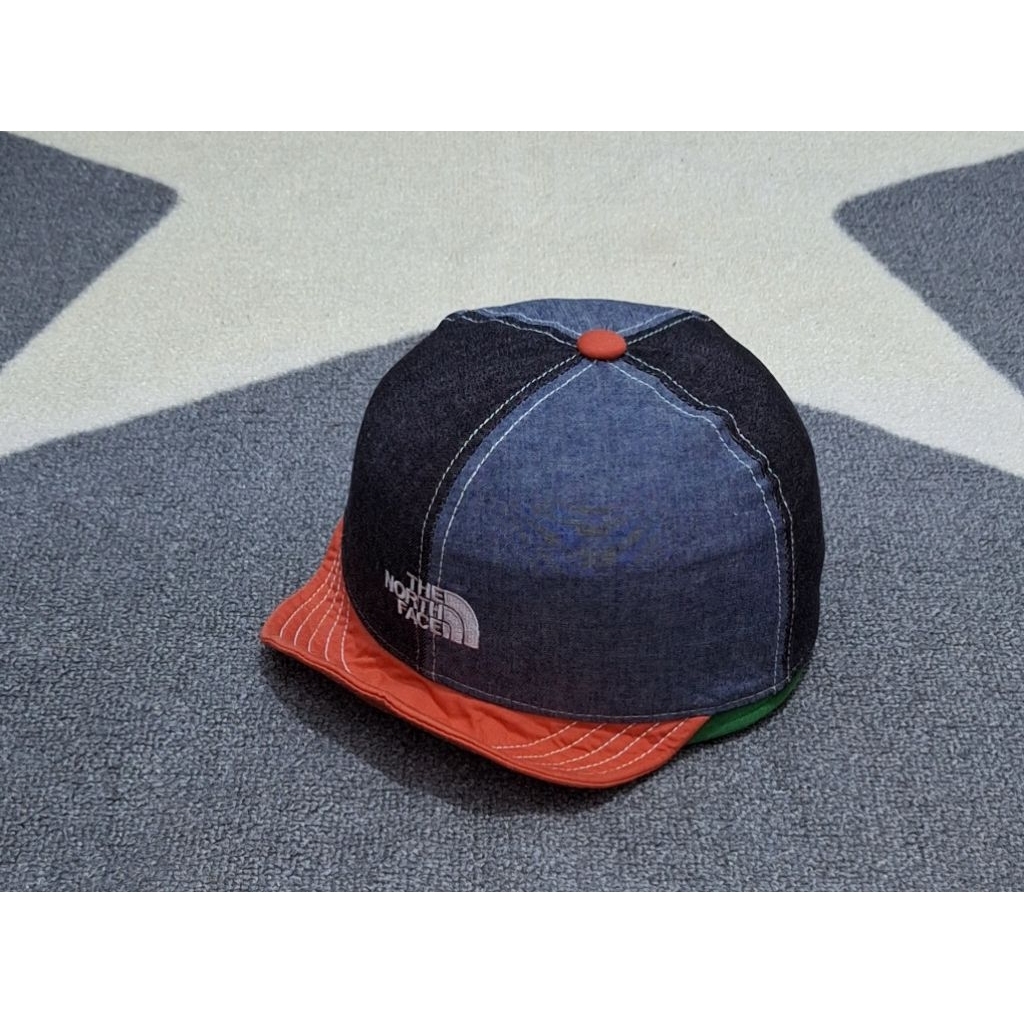 topi visor pendek outdoor colour block original bekas preloved unik