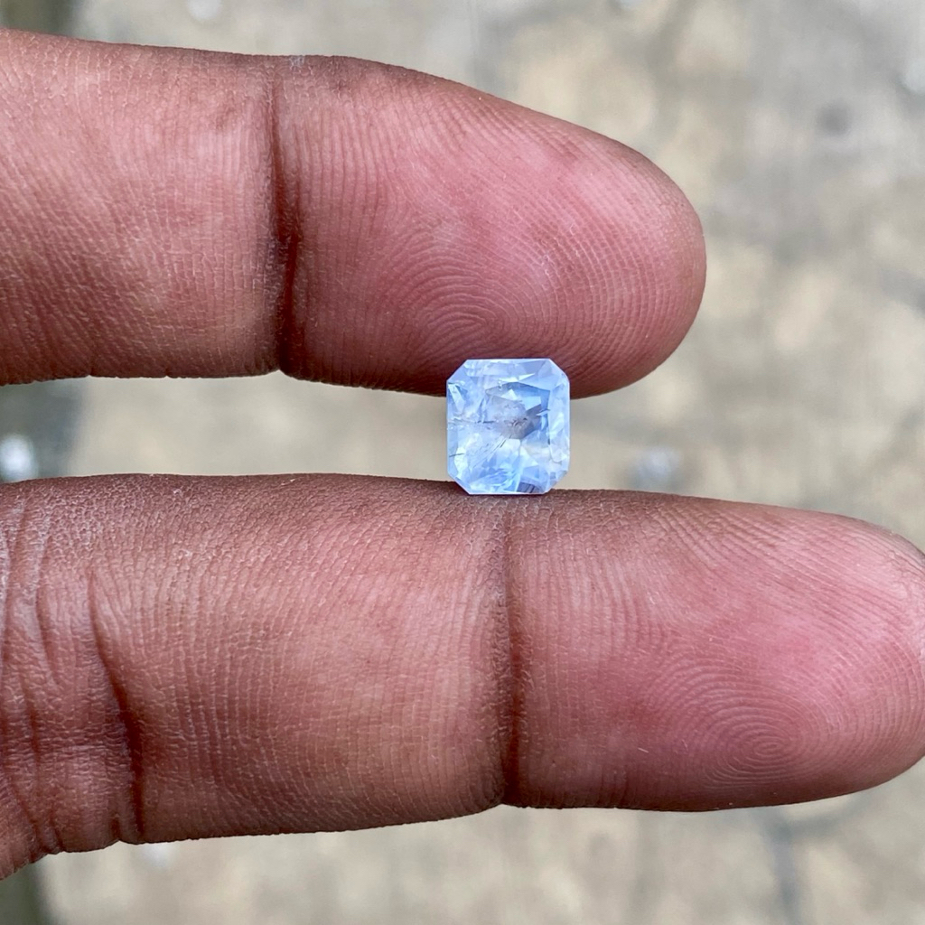 Natural Blue Sapphire Ceylon Srilanka Batu Light Blue Safir Cylon srilangka ct 2.30 Dim 7.5x7x5