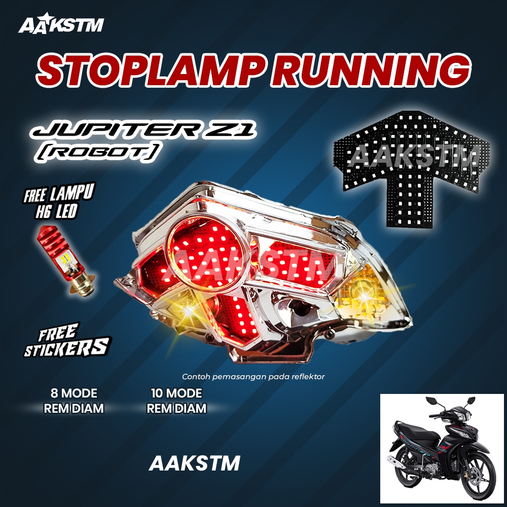 Stoplamp Running Led Jupiter Z1 Lampu Rem 8 10 Mode Variasi Aa Kstm