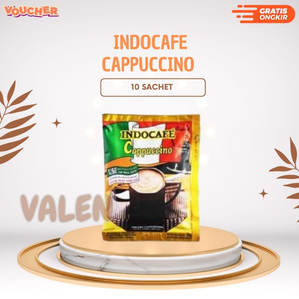 

Indocafe Cappuccino 1 Renceng / 10 Sachet / Cappucino / Capucino / Pcs