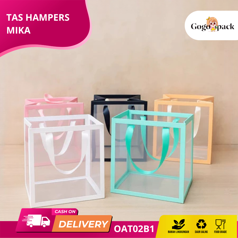 

Tas Hampers Murah Mika / PVC Doff Tebal Besar Dan Sedang Mika / Goodie Bag Transparan Froasted Gift Bags Tas Souvenir /Tas Mika PP Polos Doff/Tas Parsel /Tas Souvenir / Tas Bingkisan OAT02B1