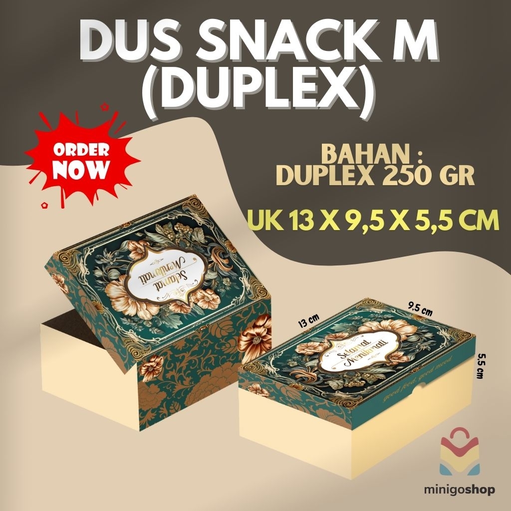 

DUS SNACK | DUS PENGAJIAN | DUS MAKANAN | DUS DUPLEX | 14 x 10 x 7 cm | BOX SNACK