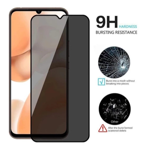 Tempered Glass Oppo A5s Anti Spy Full Layar - Anti Gores Anti Spy