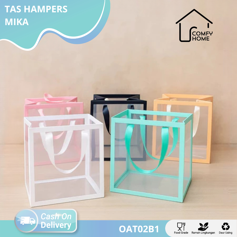 

Tas Hampers Murah Mika / PVC Doff Tebal Besar Dan Sedang Mika / Goodie Bag Transparan Froasted Gift Bags Tas Souvenir /Tas Mika PP Polos Doff/Tas Parsel /Tas Souvenir / Tas Bingkisan OAT02B1