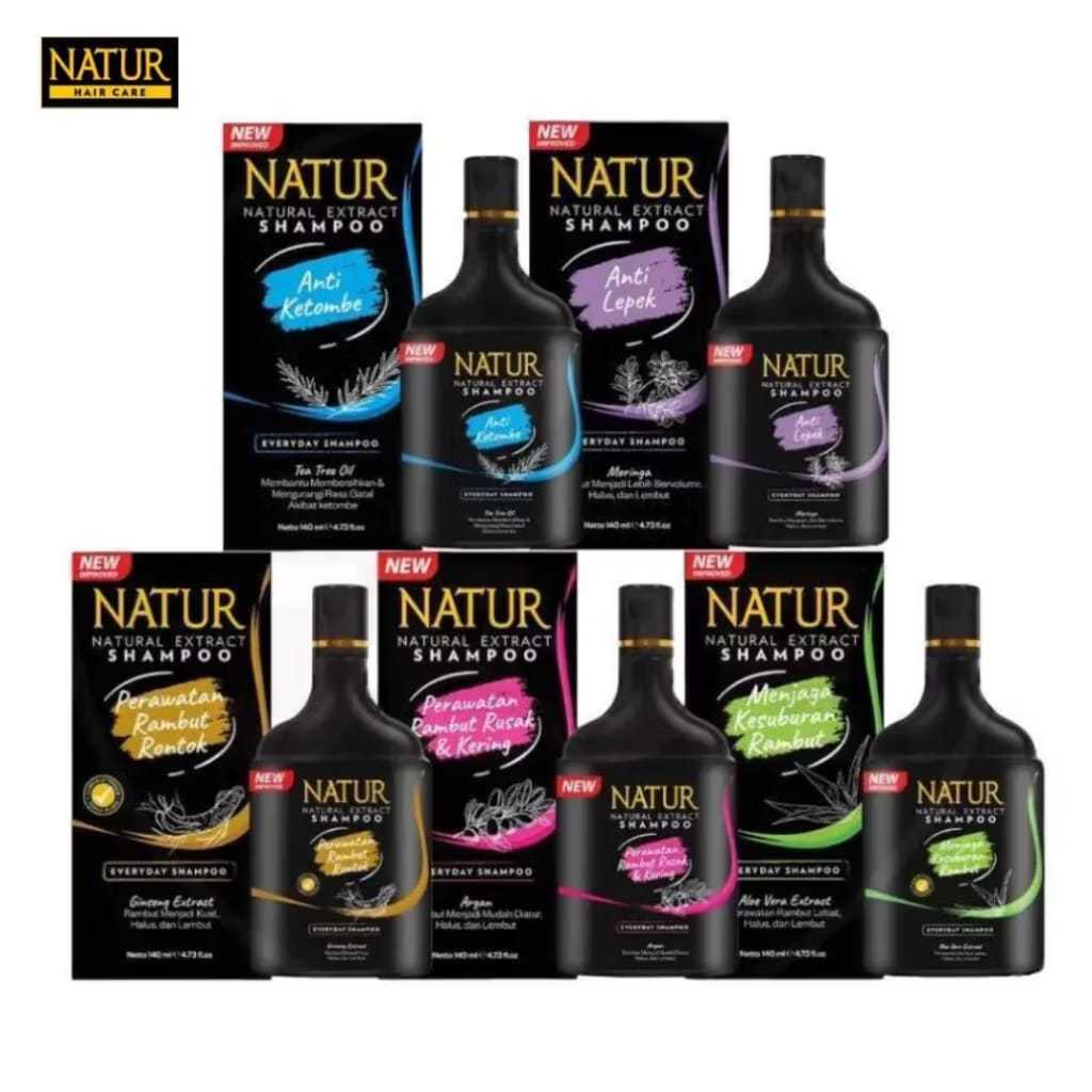 Natur Shampoo 140 ml / Natur Shampo / Natur Shampoo Gingseng / Natur Shampoo Aloe Vera / Natur Shamp