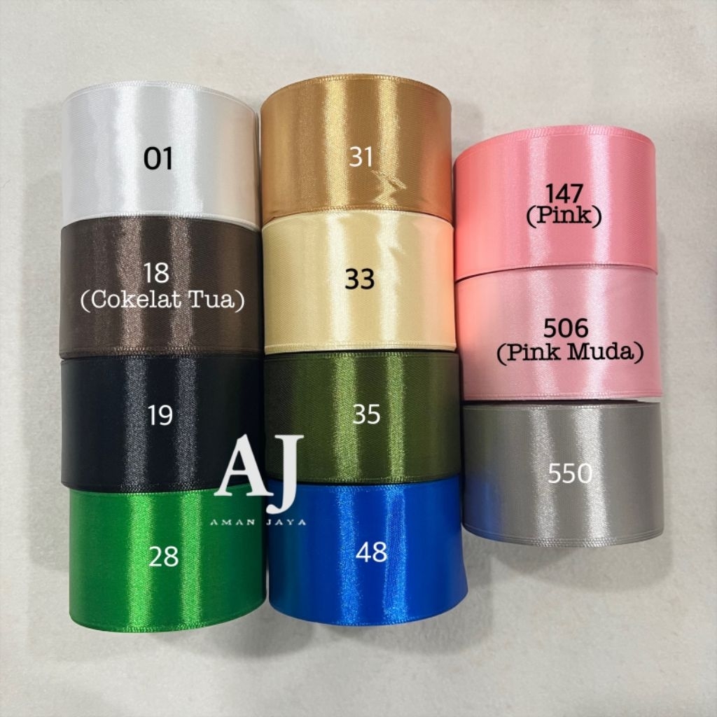 

Pita Satin 2 Inch / Pita Saten 5 cm (25 YARD)