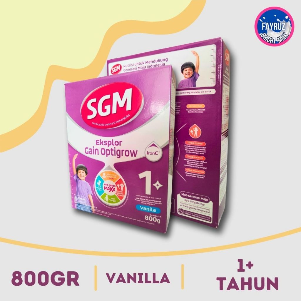 

SGM Eksplor Gain Optigrow Vanilla (1+ Tahun) 800gr - RSA