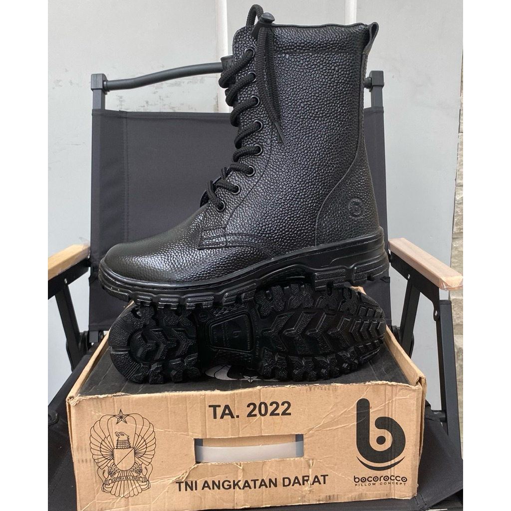 SEPATU PDL KULIT JERUK BOCOROCO ORIGINAL JATAH TNI AD