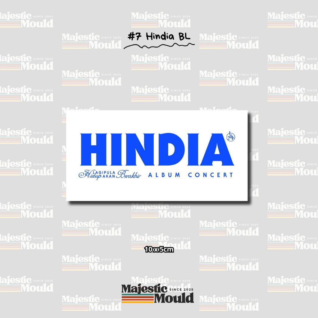 

#Vol7 Hindia–Stiker Band Vinyl Glossy | Tahan Air & Luntur (Laptop/Helm/Tumbler/dan media lainnya)