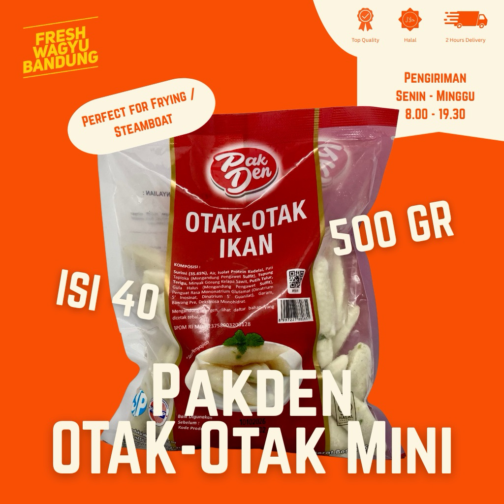 

PAKDEN OTAK OTAK IKAN MINI 500g Suki Shabu Steamboat Snack Goreng