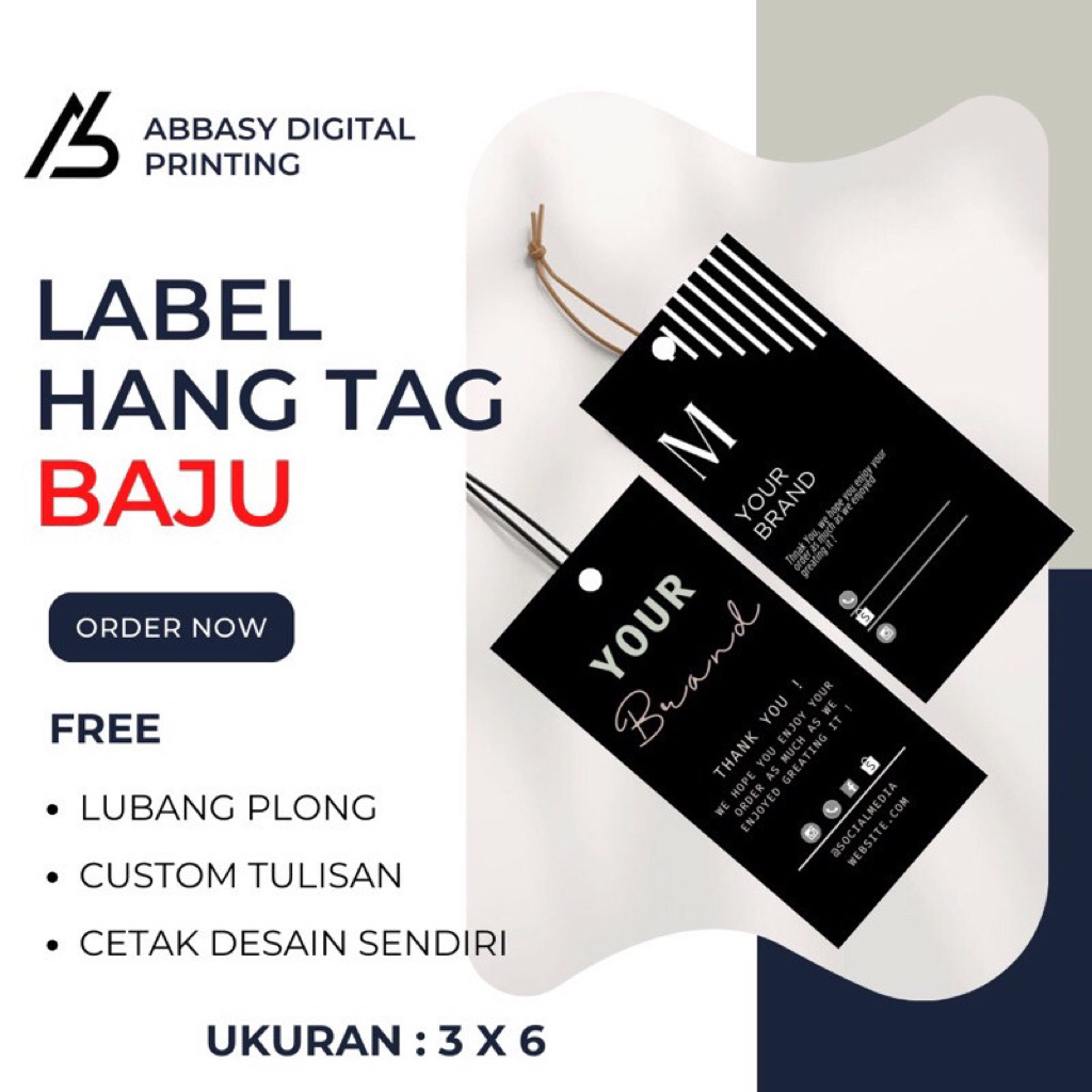 

Label Hang Tag Baju | Free Custom Warna | Fre Custom Tulisan